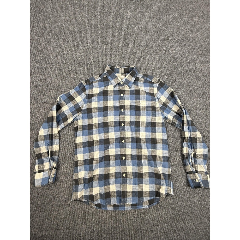 American Eagle Outfitters Shirt Womens‎ Medium Blue Plaid Button Up Super Soft